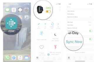 Syncing Fitbit tracker within the app