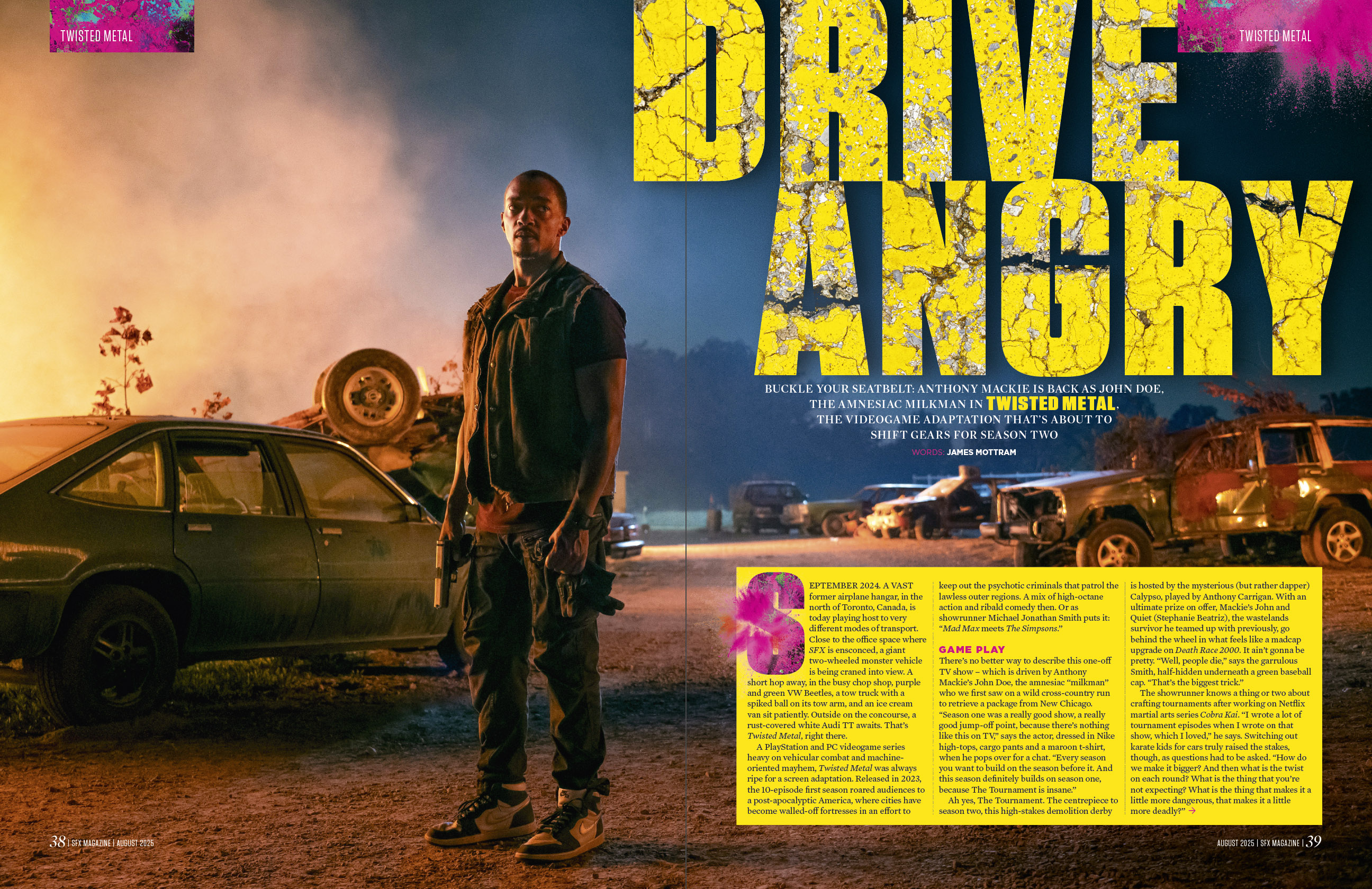 Anthony Mackie's John Doe, holding a gun.