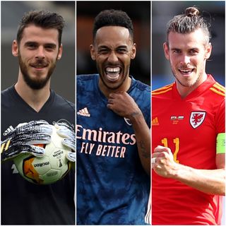 David De Gea, Pierre-Emerick Aubameyang and Gareth Bale