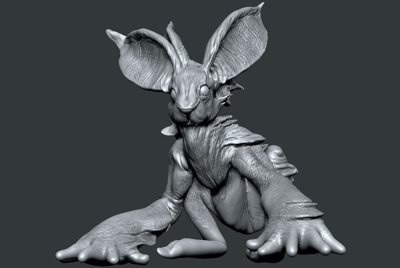 lynda sculpting a creature with zbrush and photoshop