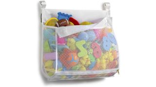 Zippered mesh bath toy organizer