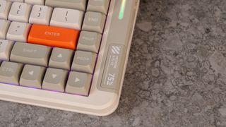 A retro-looking McHose X75 V2 wireless mechanical keyboard