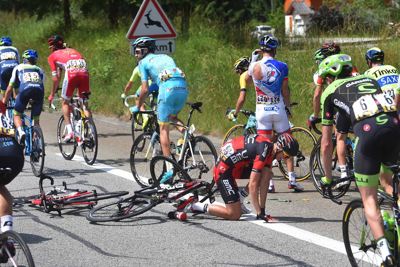 An early crash spelled the end for some riders