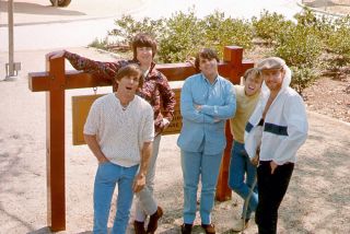 The Beach Boys pose during a portrait session in 1965 in Los Angeles, California