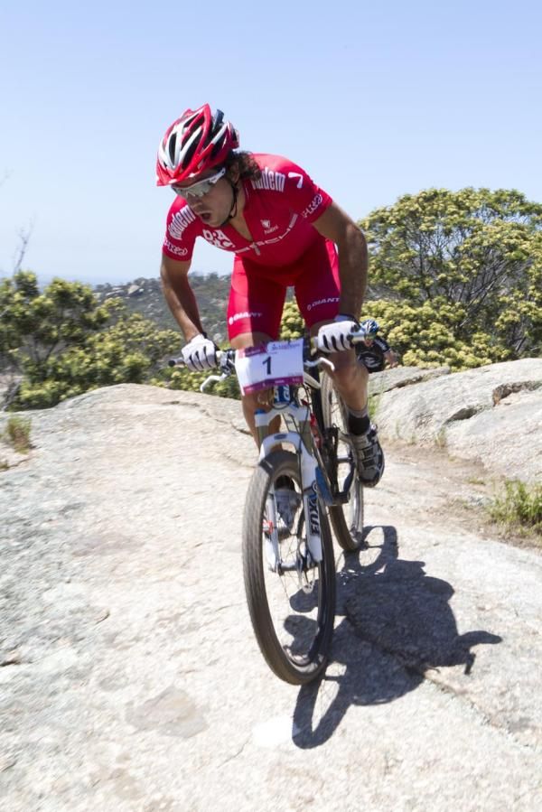 Lachlan Norris rides toward fifth place.