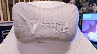 The magnetic headrest pillow that attaches to the top of the Secretlab Titan Evo NanoGen