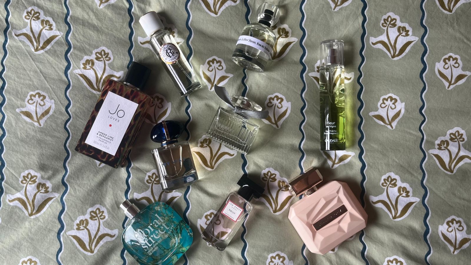 an image of some of the mood-boosting perfumes we tested