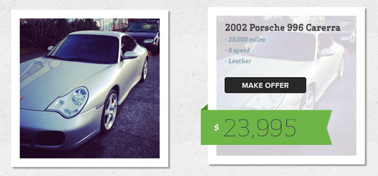 The initial grid item. The overlay is there, but it’s hidden. When you hover over an item, this overlay will show