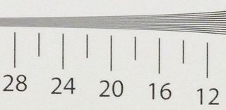 ISO h1 resolution chart raw image crop