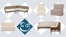 A collage of banquette seating buys