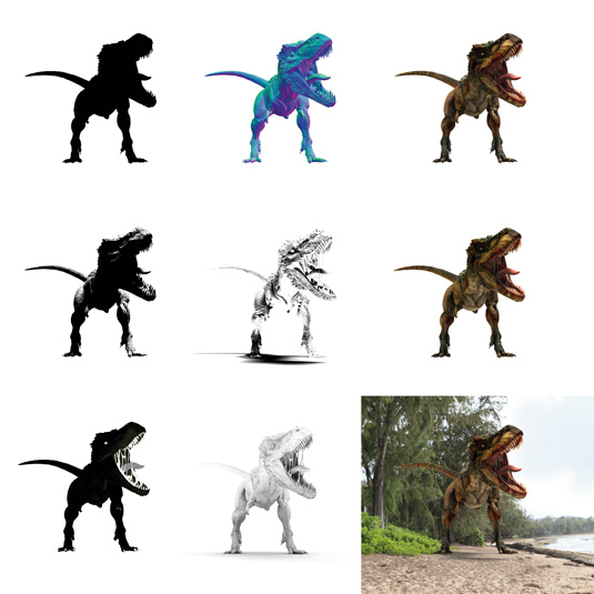 After lighting, render out several passes for compositing