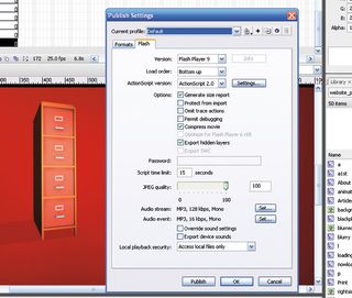 Optimise Flash movies: Publish settings