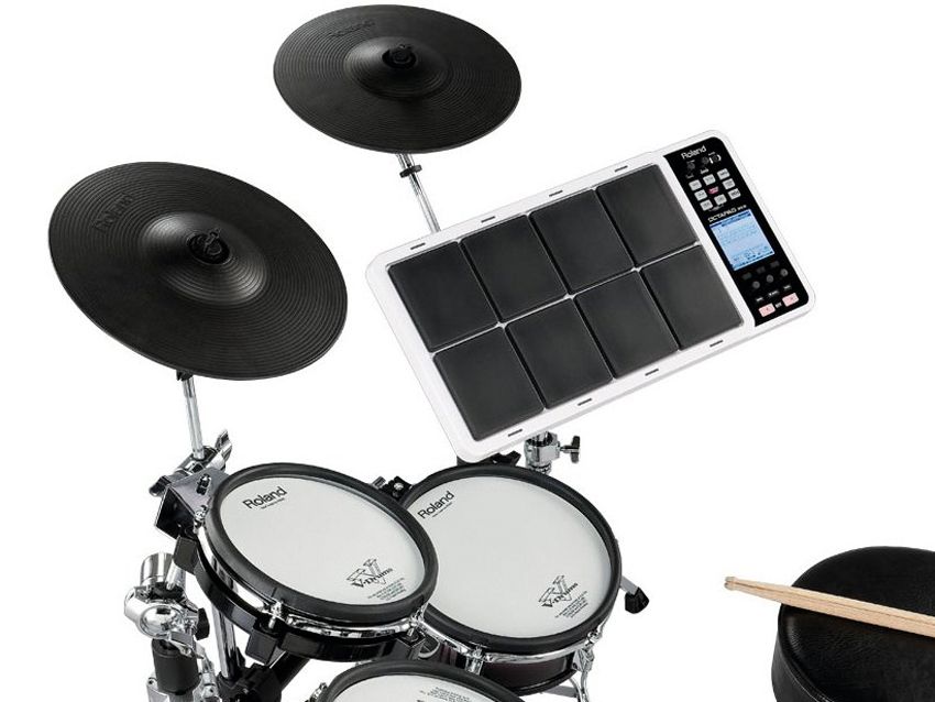 Adding on V-Drum pads provide a real compact-but-playable 'full kit' experience