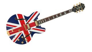 The Union Jack Sheraton Outfit is a guitar made famous by Noel Gallagher - and you'll need a similar swagger to carry it off