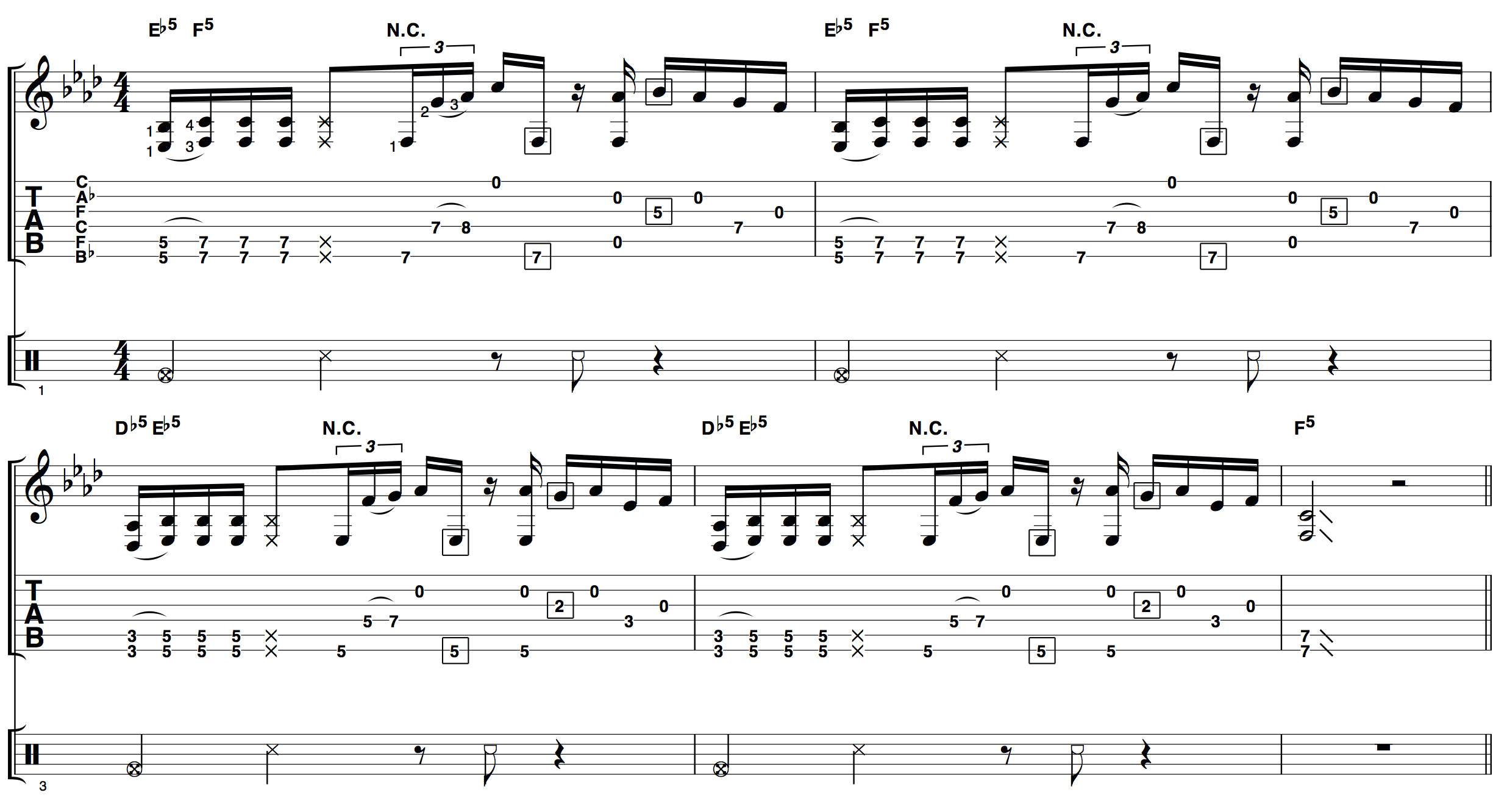 Fingerstyle and percussion