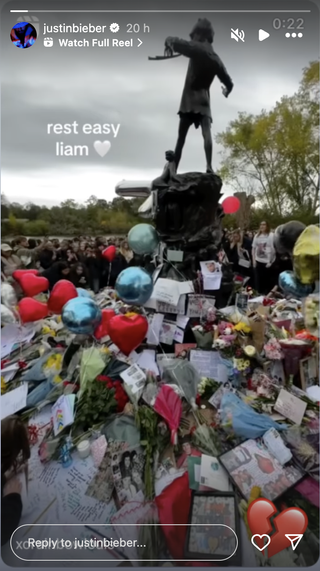 Justin Bieber's tribute to Liam Payne