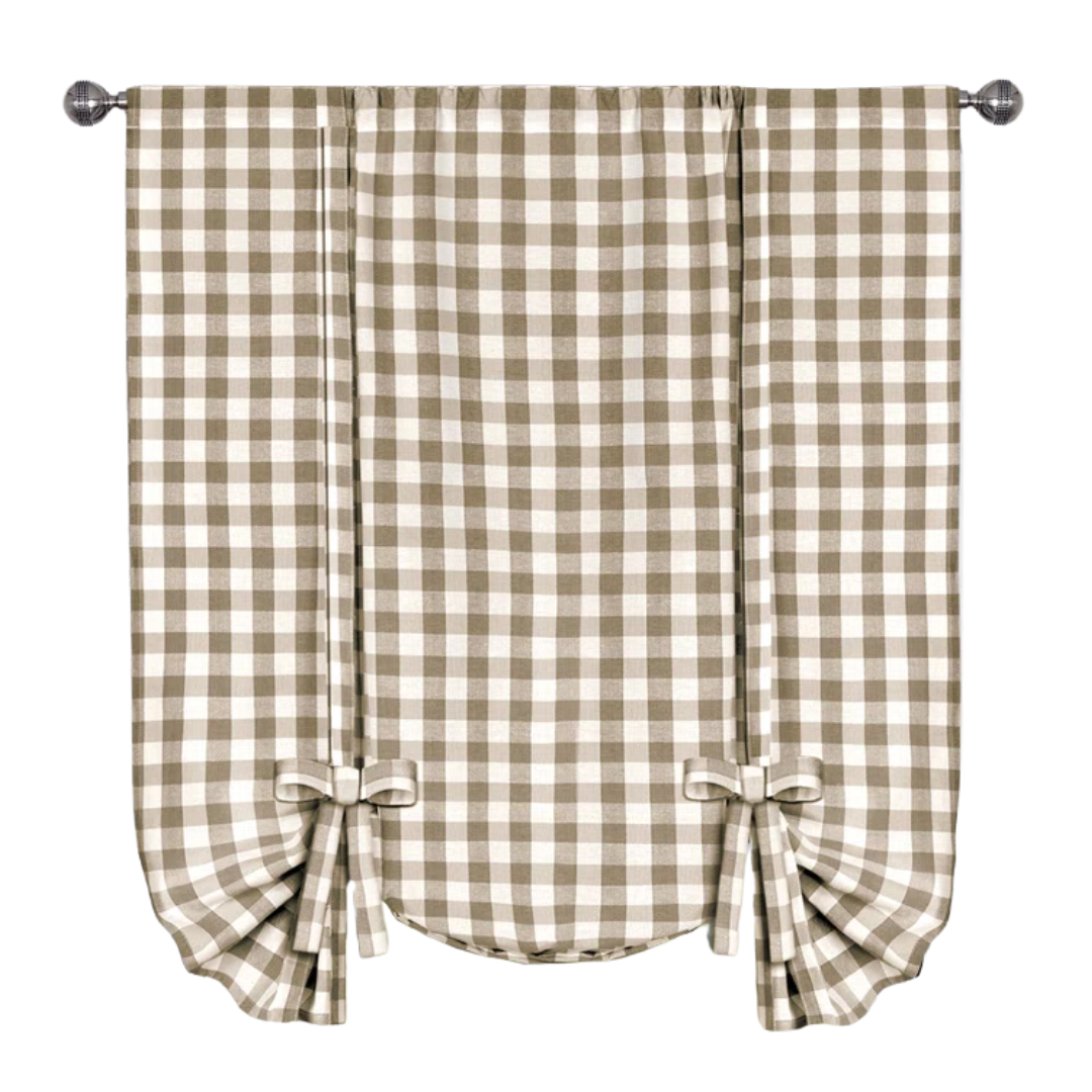 August Grove® Belgr Country Plaid Room Darkening Rod Pocket Singe Curtain Panel & Reviews | Wayfair