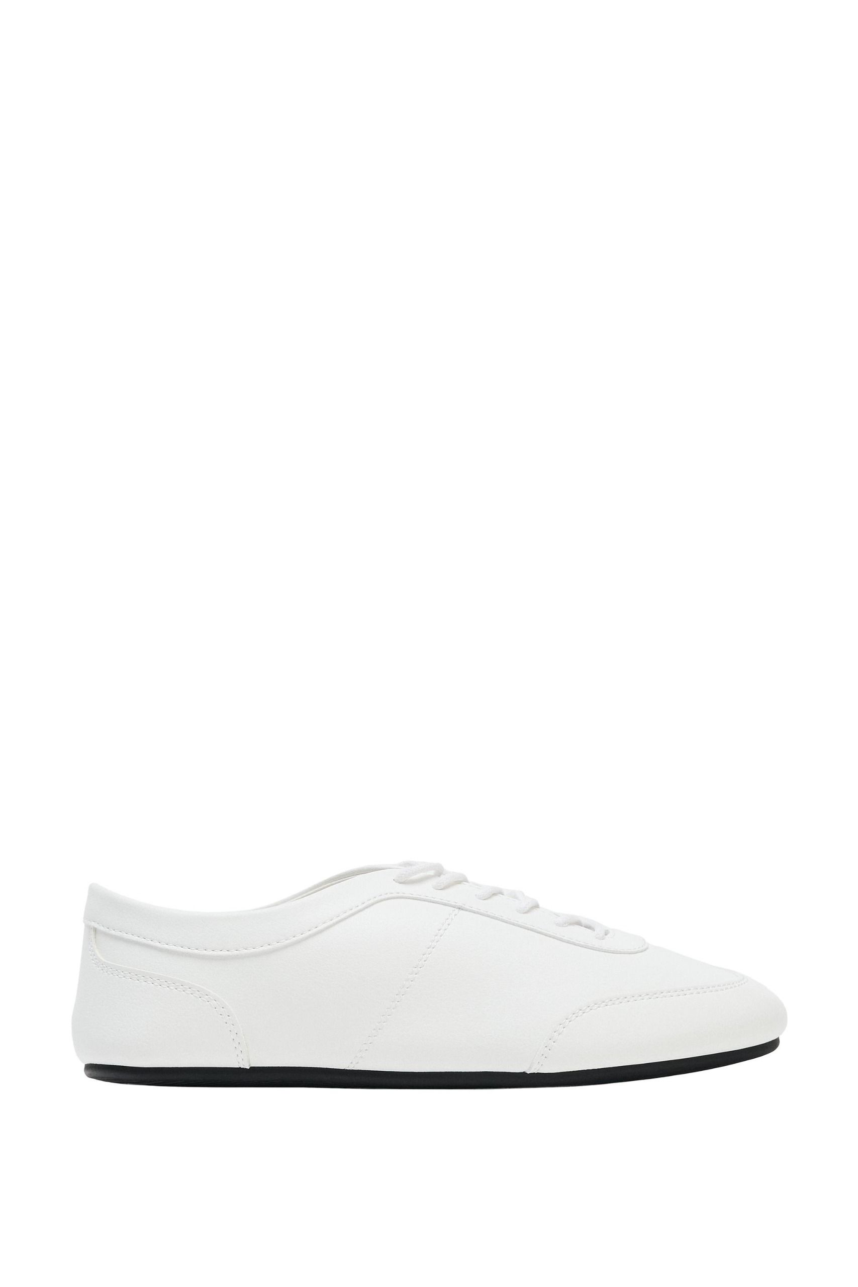 ZARA, Blucher Trainers - White - 2
