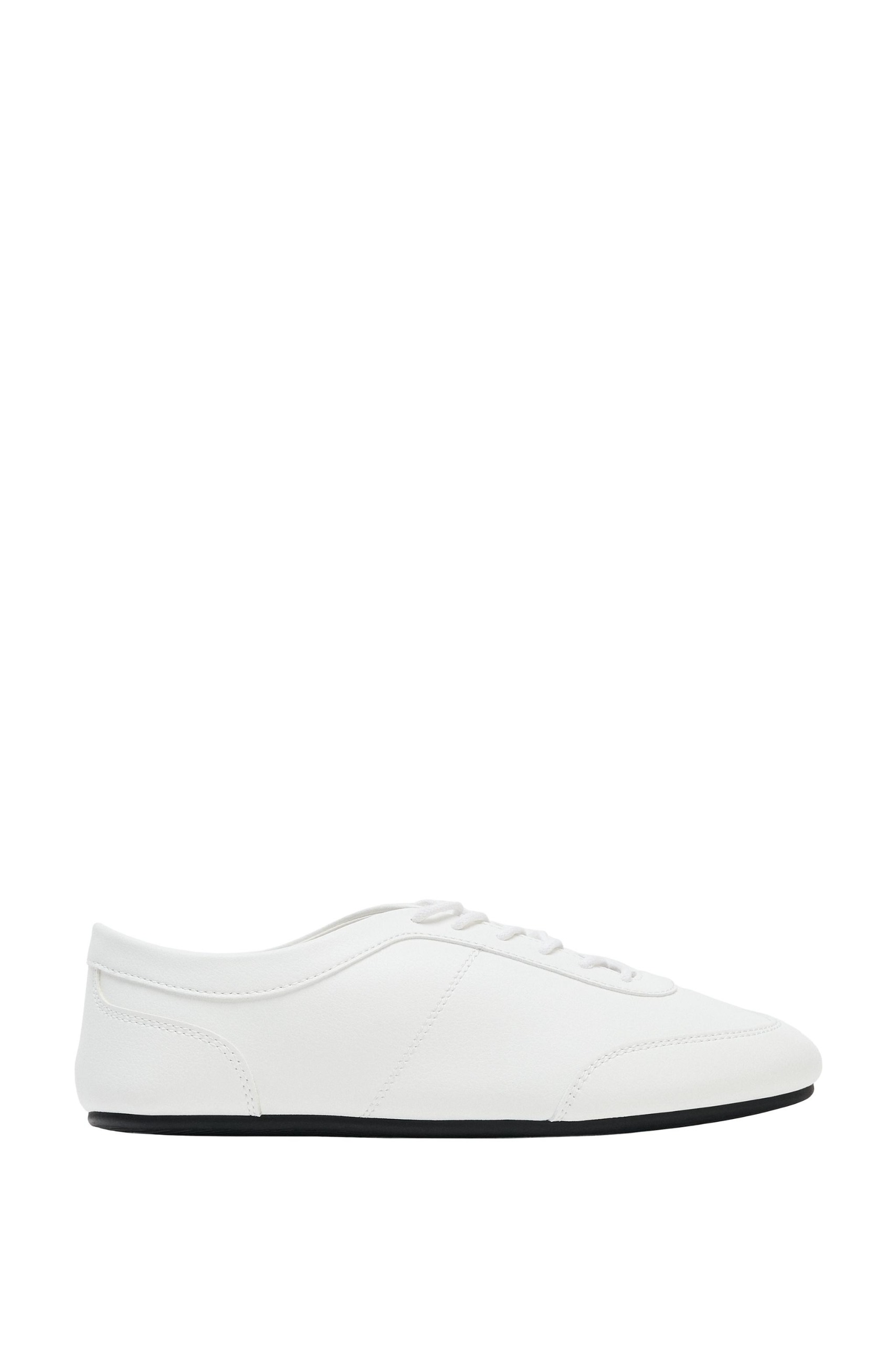 ZARA, Blucher Trainers - White - 2