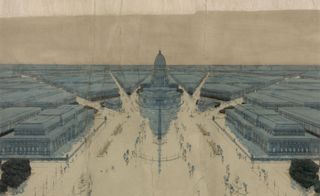 A series of watercolours illustrating architect Daniel Burnham’s plans for the reconstruction of the city