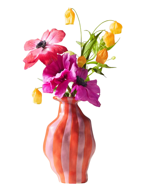 Maya Eline Leroy Striped Ceramic Vase