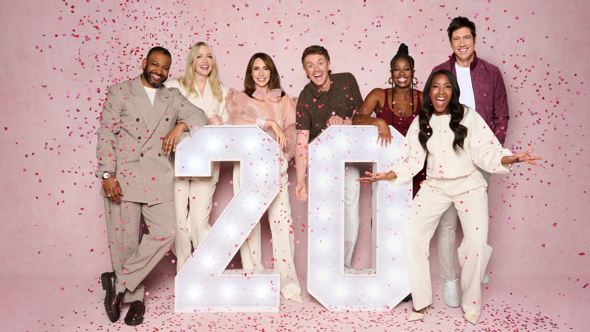 JB Gill, Lauren Laverne, Alex Jones, Roman Kemp, Clara Amfo, Angellica Bell, Vernon Kay