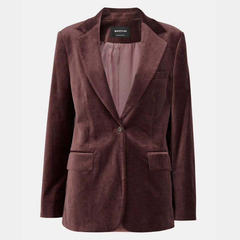 Whistles velvet blazer