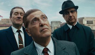 The Irishman Frank Sheeran, Jimmy Hoffa, and Bill Buffalino on the rooftop