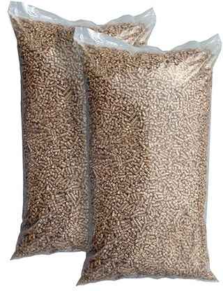 Unbranded Wood Pellets 2x Biomass Stove Heating Fuel | Ideal for Outdoor Pizza Oven Pellets | Ooni Pizza Oven | Pellet Grills | Pizza Oven Accessories | Bag of Pellets | Quality Wood Pellets 15kg Each