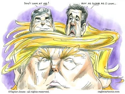 Political cartoon U.S. Trump Sean Hannity Michael Cohen