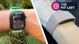 Apple Watch Series 12 and Garmin Cirqa fitness trackers on wrist