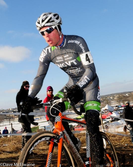 Jonathan Page (ENVGT/ Planet Bike) putting his stamp of authority on the race