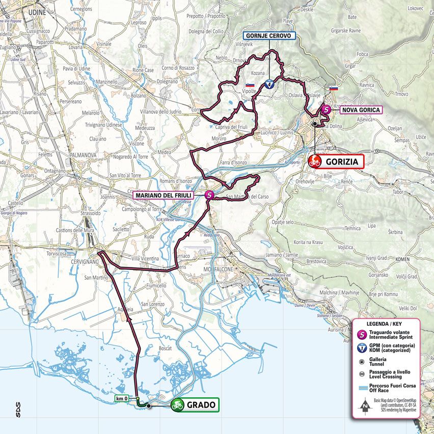 Stage 15 map 2021 Giro d'Italia