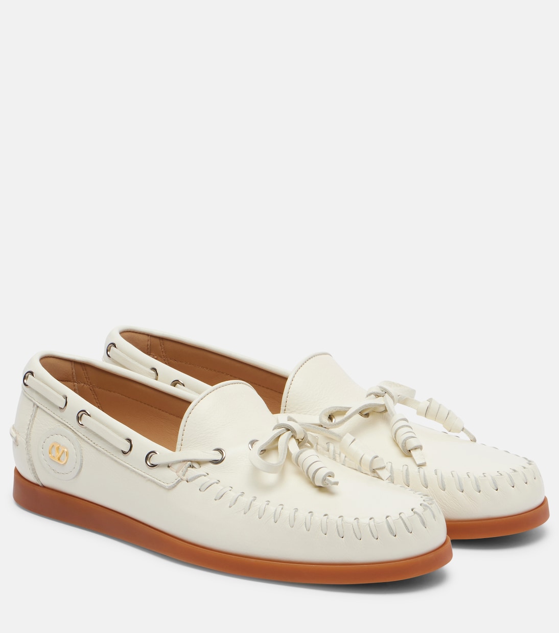 Palm Avenue Vlogo Leather Boat Shoes