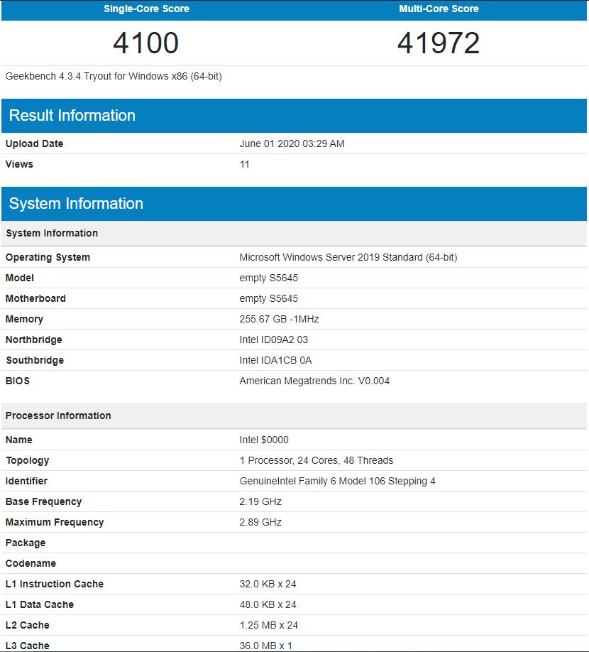 Intel Ice Lake Xeon Processor