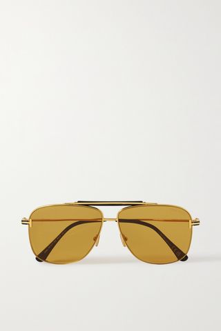 Jaden Aviator-Style Gold-Tone Sunglasses
