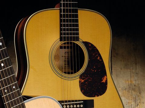 The guitar is made in Martin's Nazareth-based custom shop.
