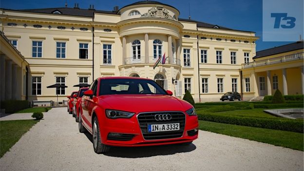 Audi A3 Saloon red