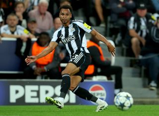 Jacob Murphy in action for Newcastle United in the UEFA Champions League