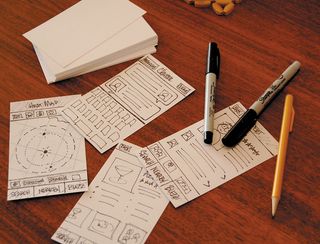 Sketching on index cards early in your design process will show you how to effectively visualize data for a small mobile screen