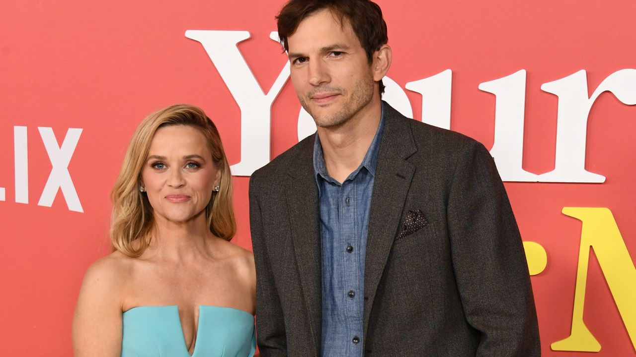 Reese Witherspoon and Ashton Kutcher attend the world premiere of Netflix&#039;s &quot;Your Place Or Mine&quot; at Regency Village Theatre on February 02, 2023 in Los Angeles, California