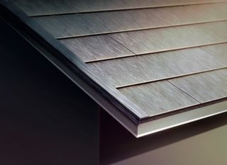 close up of solar roof tiles