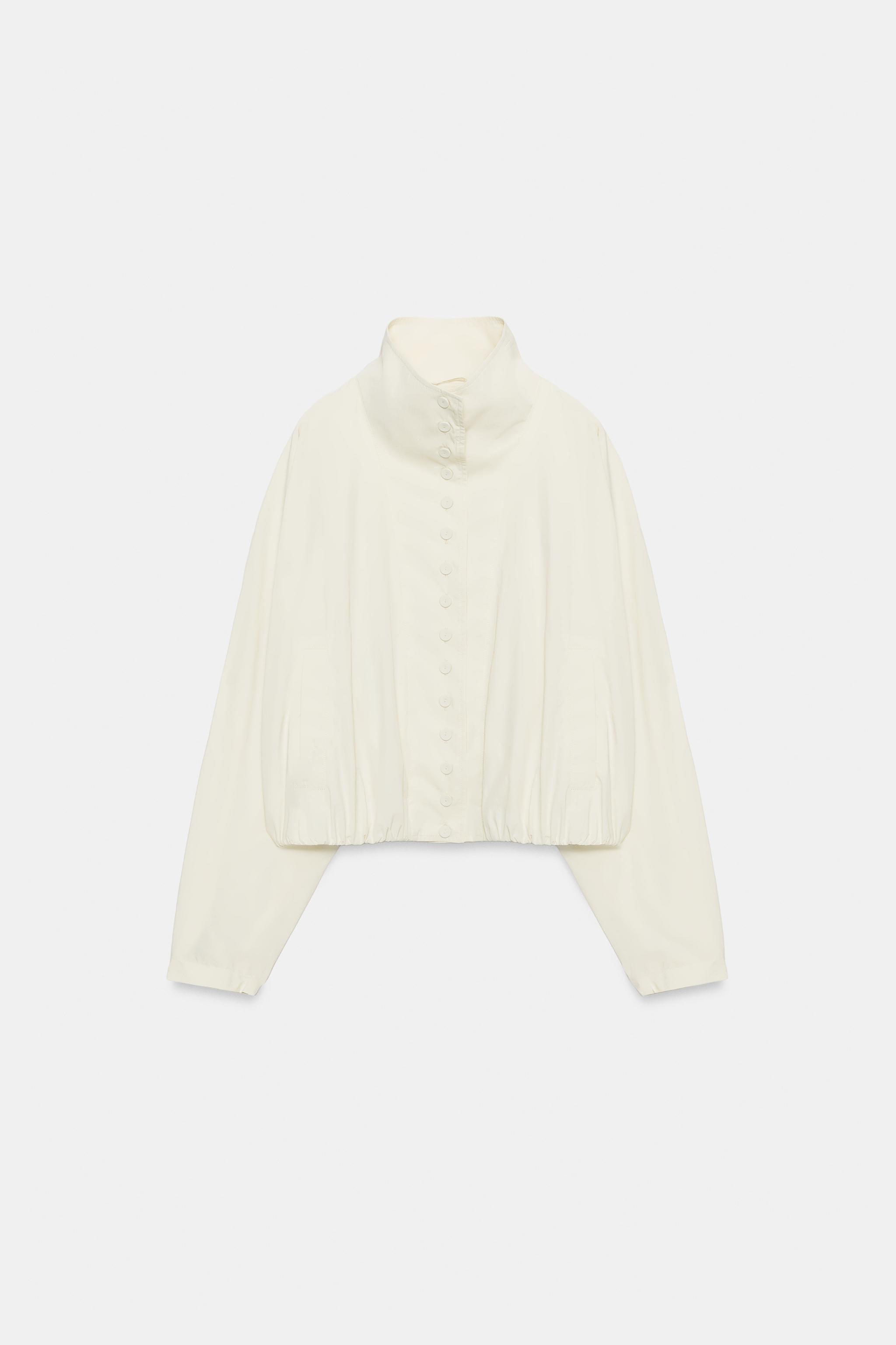 Zw Collection Nylon Jacket - Ecru - Xs