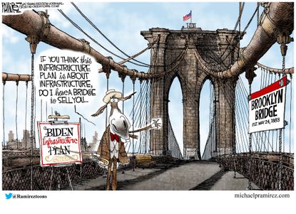 Political Cartoon U.S. democrats infrastructure&amp;amp;nbsp;