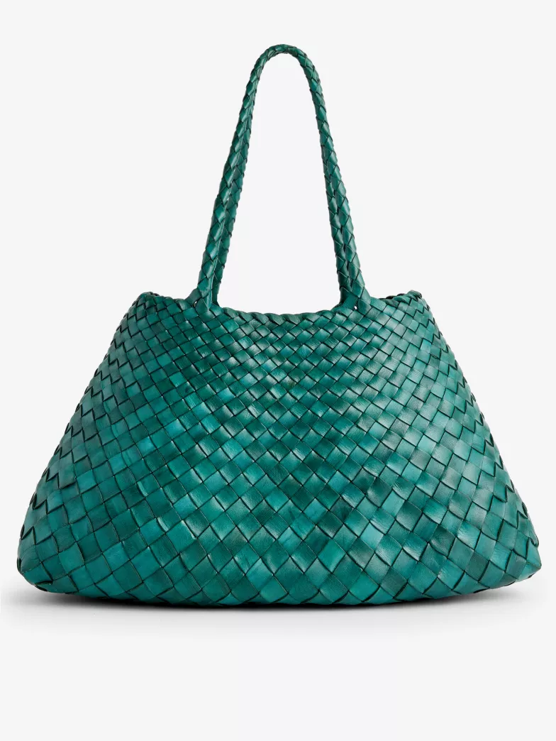 Selfridges, Santa Croce Woven-Leather Top-Handle Basket Bag