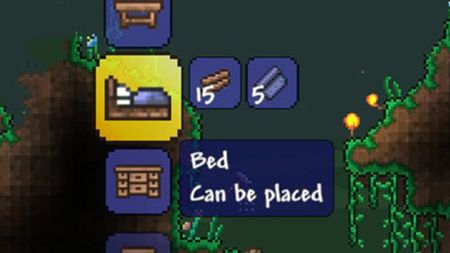 How to make a bed in Terraria