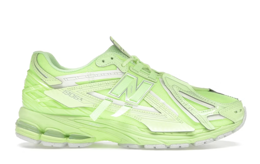 New Balance 1906A sneaker in neon green.
