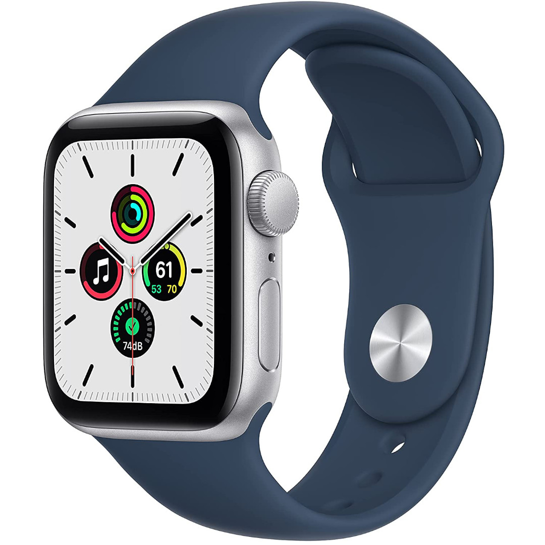 Apple Watch SE GPS 40mm Silver Aluminium Case with Abyss Blue Sport Band