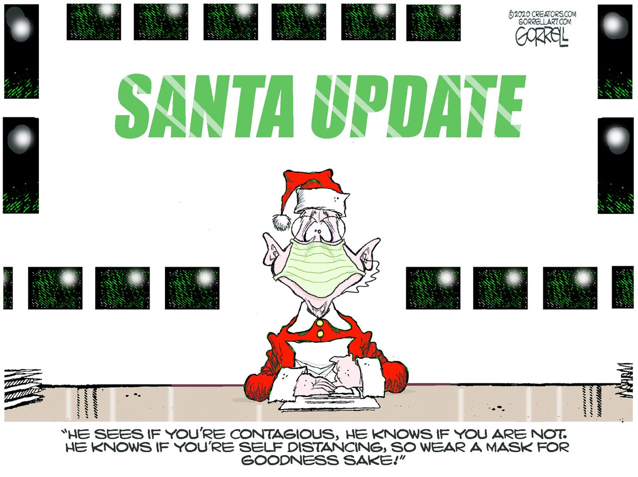 Editorial Cartoon U.S. COVID Christmas