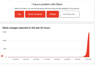 Slack outage reports